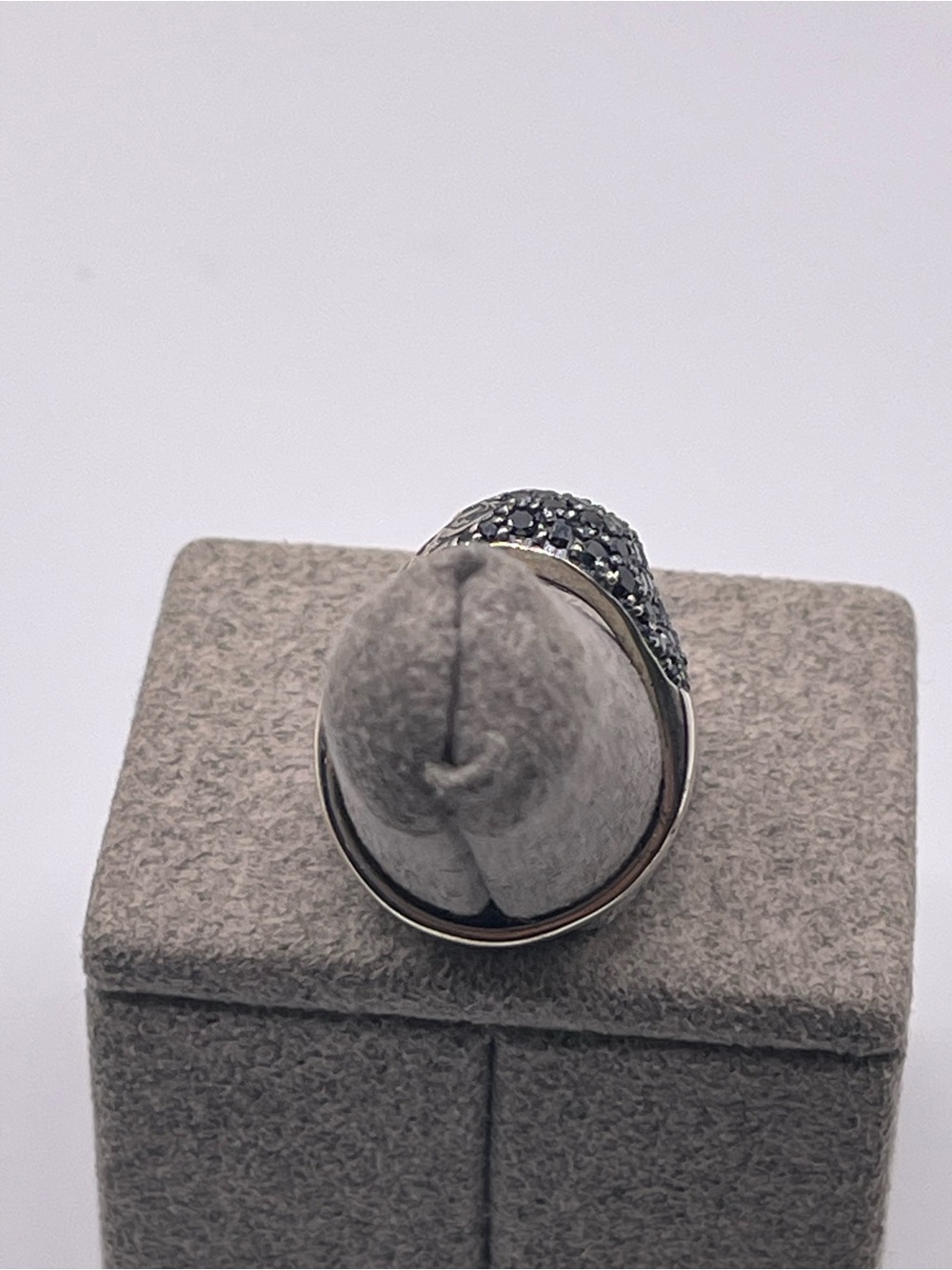 David Yurman Sterling Silver Skull Ring with Black Diamonds and Rubies - Picture 14 of 16